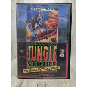 Jungle Strike Sega Genesis, 1993 Complete With Manual